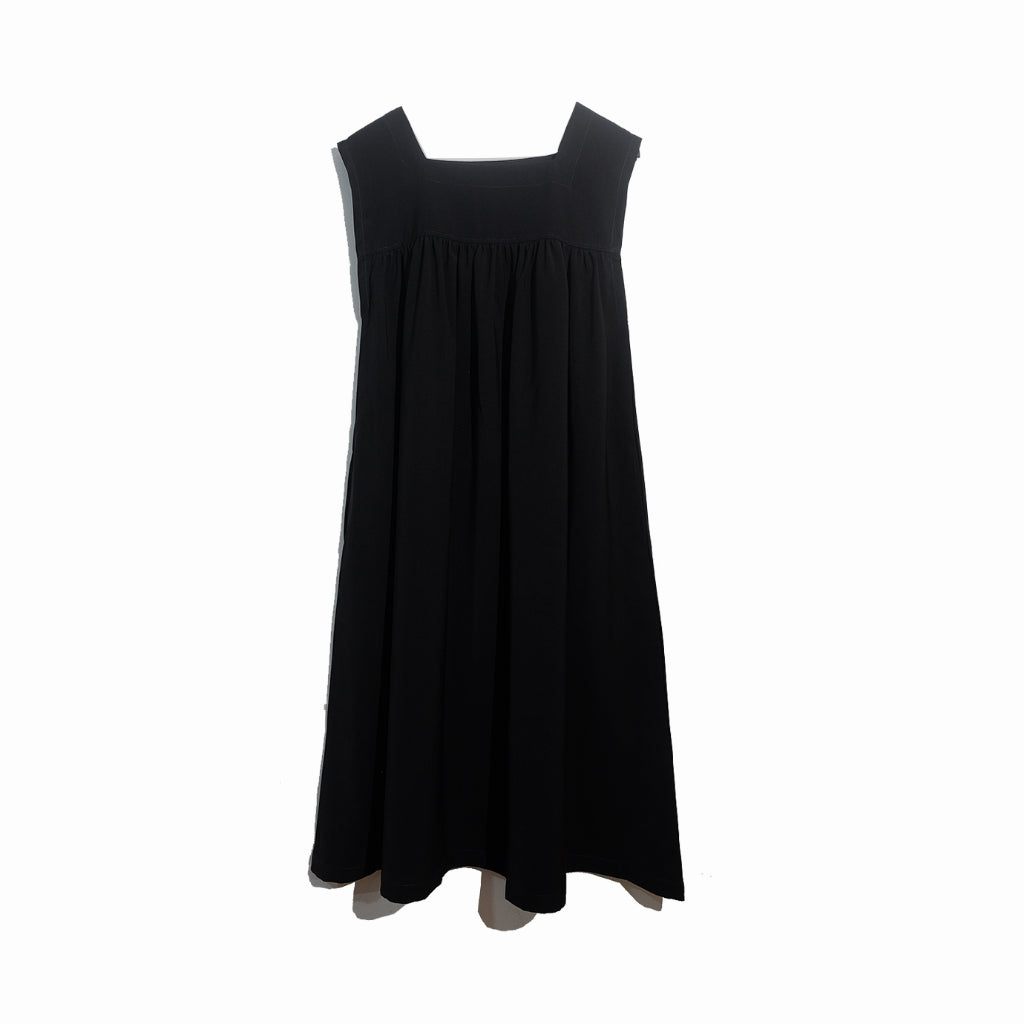 RASHAWL BADEN APRON DRESS BLACK