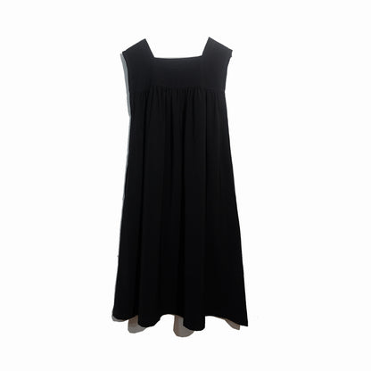 RASHAWL BADEN APRON DRESS BLACK