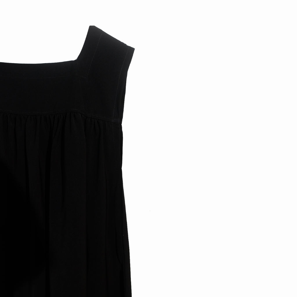RASHAWL BADEN APRON DRESS BLACK