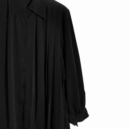 RASHAWL LAUSANNE OVERSIZED PLEATED SHIRT