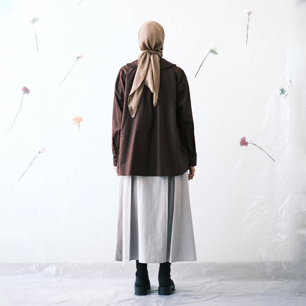 DAYCLOTH FUMIKO RUFFLES COLLAR SHIRT