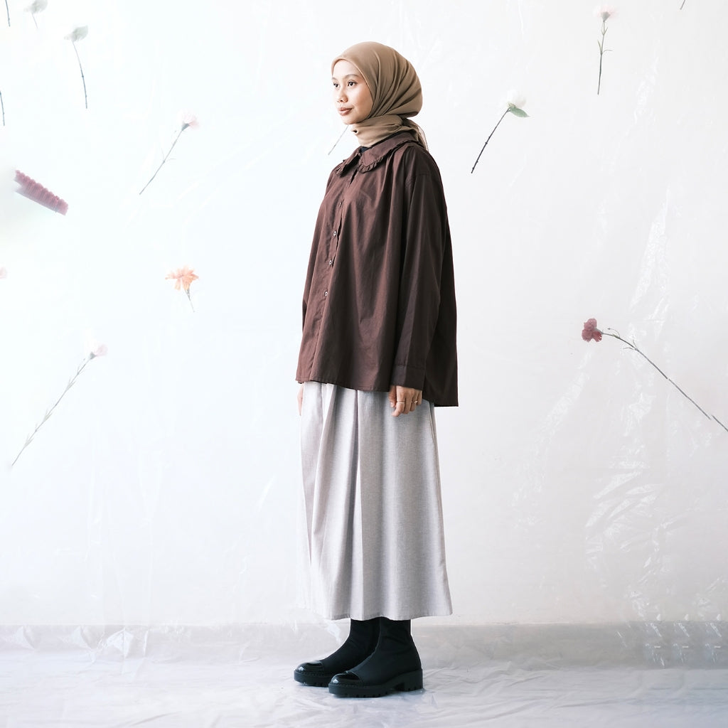 DAYCLOTH FUMIKO RUFFLES COLLAR SHIRT