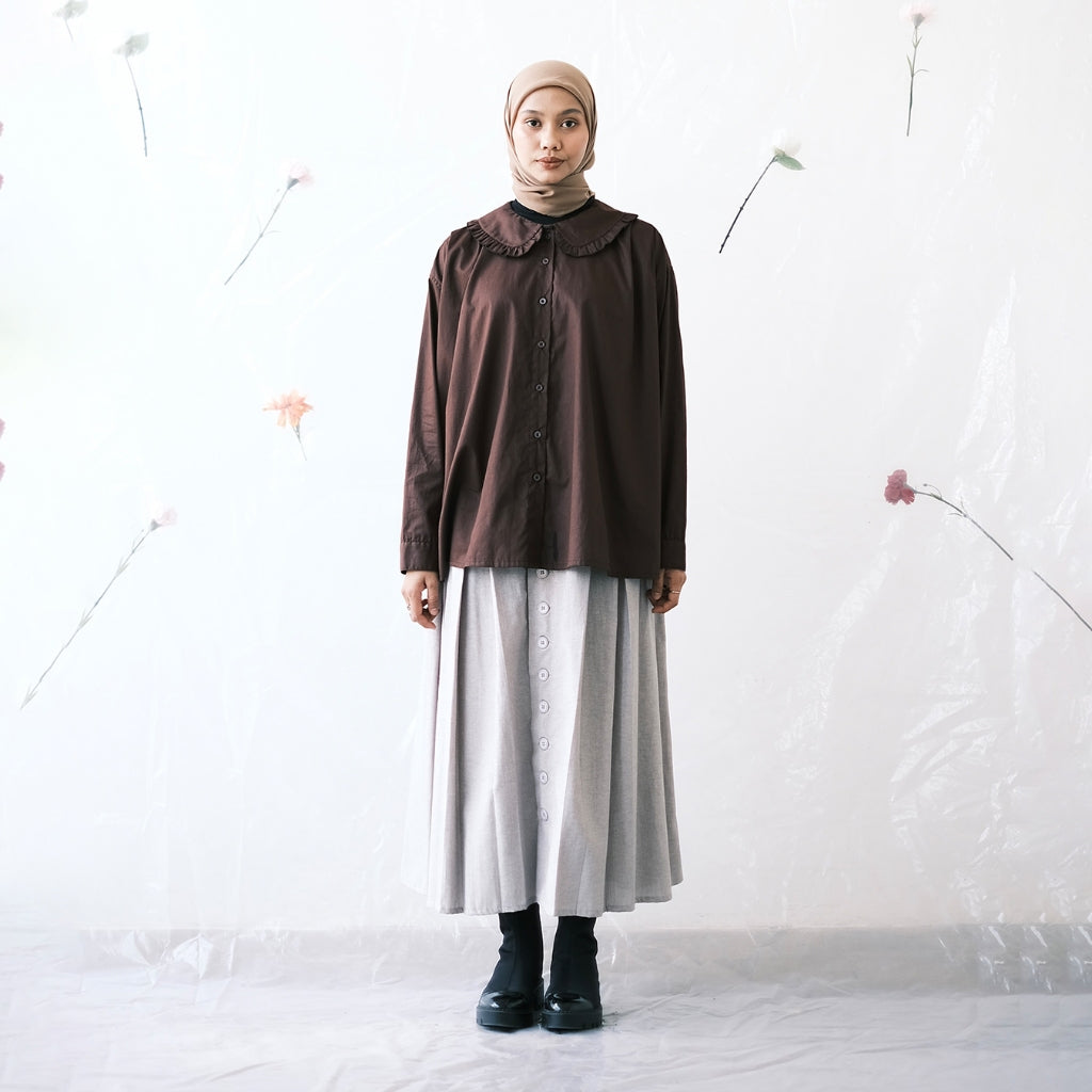 DAYCLOTH FUMIKO RUFFLES COLLAR SHIRT