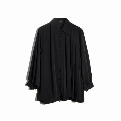 RASHAWL LAUSANNE OVERSIZED PLEATED SHIRT