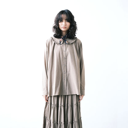 DAYCLOTH FUMIKO RUFFLES COLLAR SHIRT