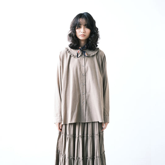DAYCLOTH FUMIKO RUFFLES COLLAR SHIRT