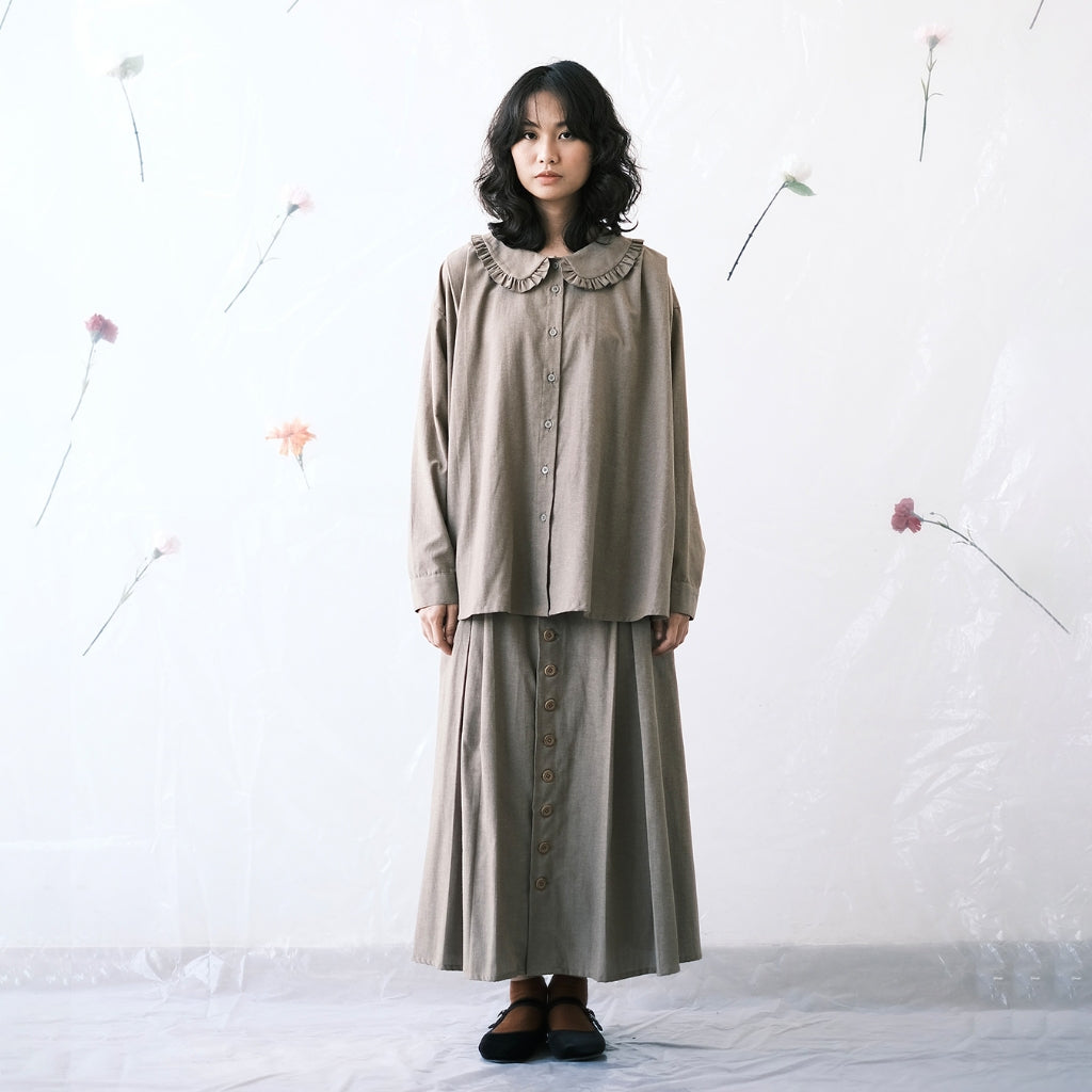 DAYCLOTH FUMIKO RUFFLES COLLAR SHIRT