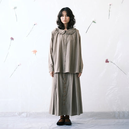 DAYCLOTH FUMIKO RUFFLES COLLAR SHIRT