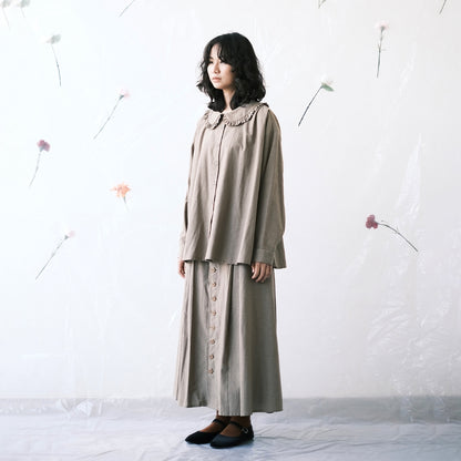 DAYCLOTH FUMIKO RUFFLES COLLAR SHIRT