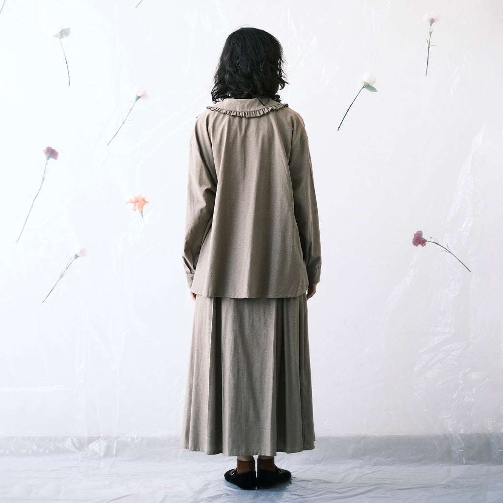 DAYCLOTH FUMIKO RUFFLES COLLAR SHIRT