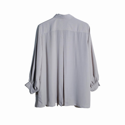 RASHAWL LAUSANNE OVERSIZED PLEATED SHIRT