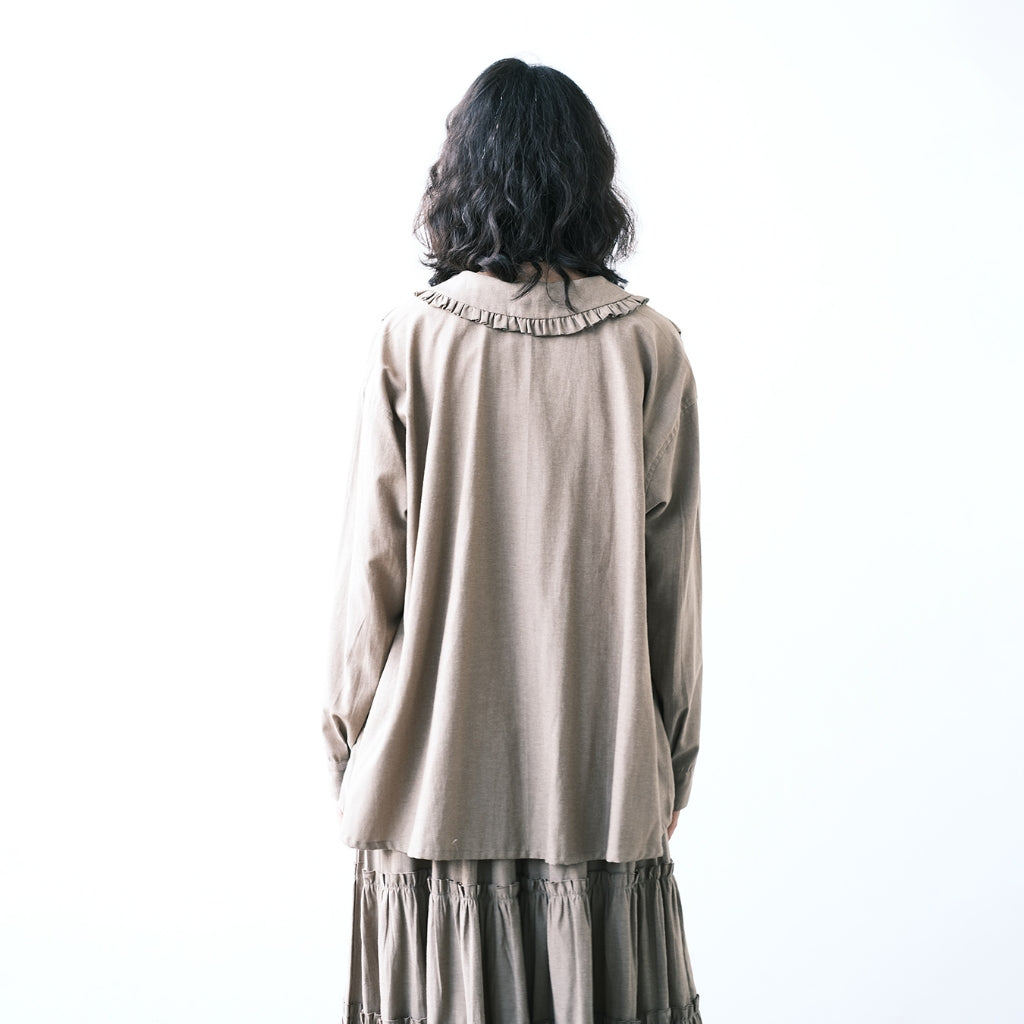 DAYCLOTH FUMIKO RUFFLES COLLAR SHIRT