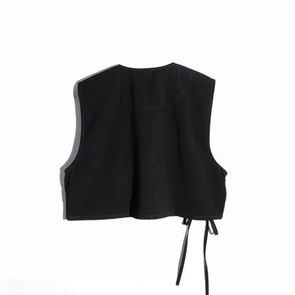 RASHAWL SPIEZ UTILITY VEST BLACK