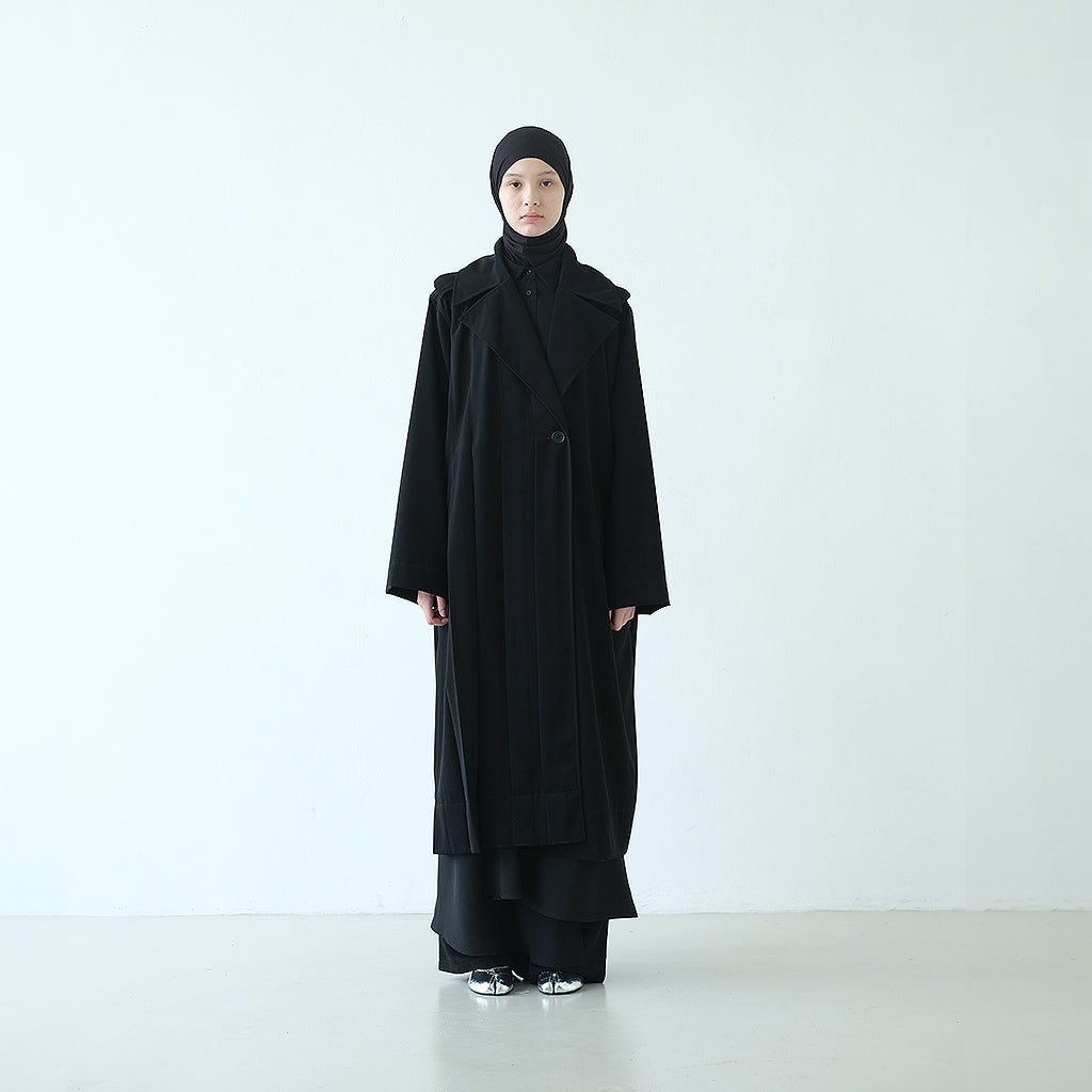 RASHAWL NISHIKI LONG PLEATED COAT