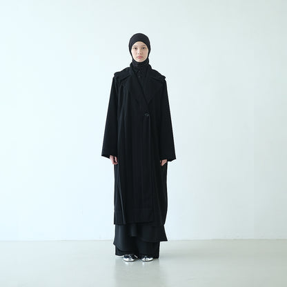 RASHAWL NISHIKI LONG PLEATED COAT