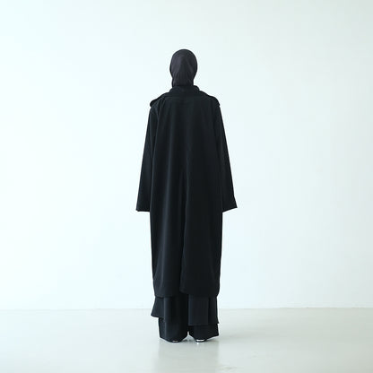 RASHAWL NISHIKI LONG PLEATED COAT