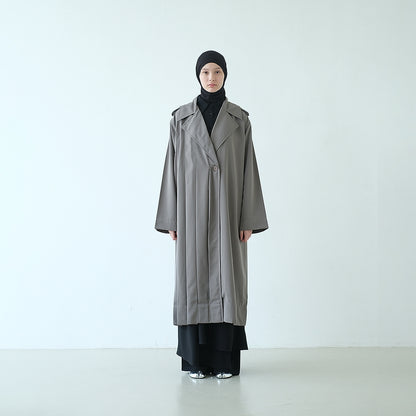 RASHAWL NISHIKI LONG PLEATED COAT