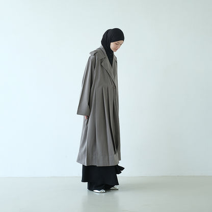 RASHAWL NISHIKI LONG PLEATED COAT