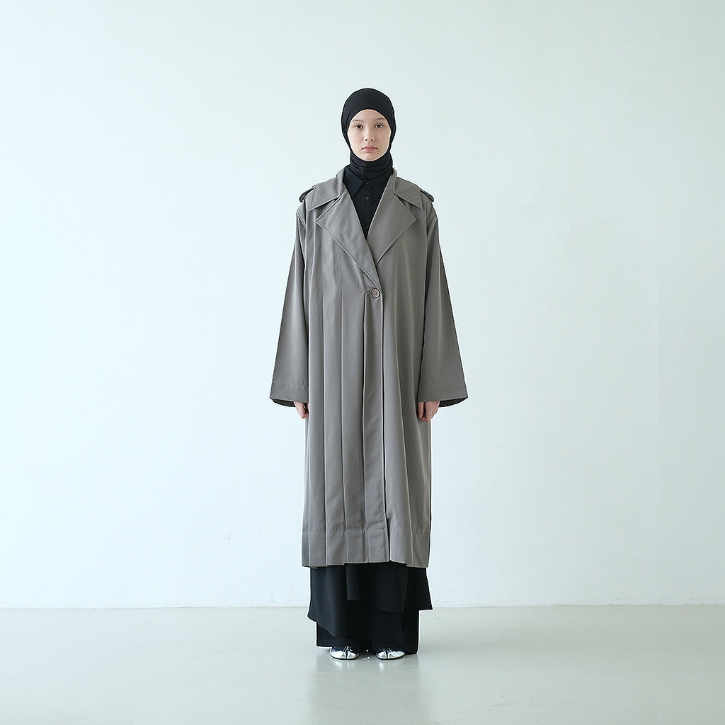 RASHAWL NISHIKI LONG PLEATED COAT
