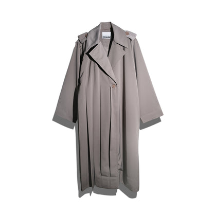 RASHAWL NISHIKI LONG PLEATED COAT