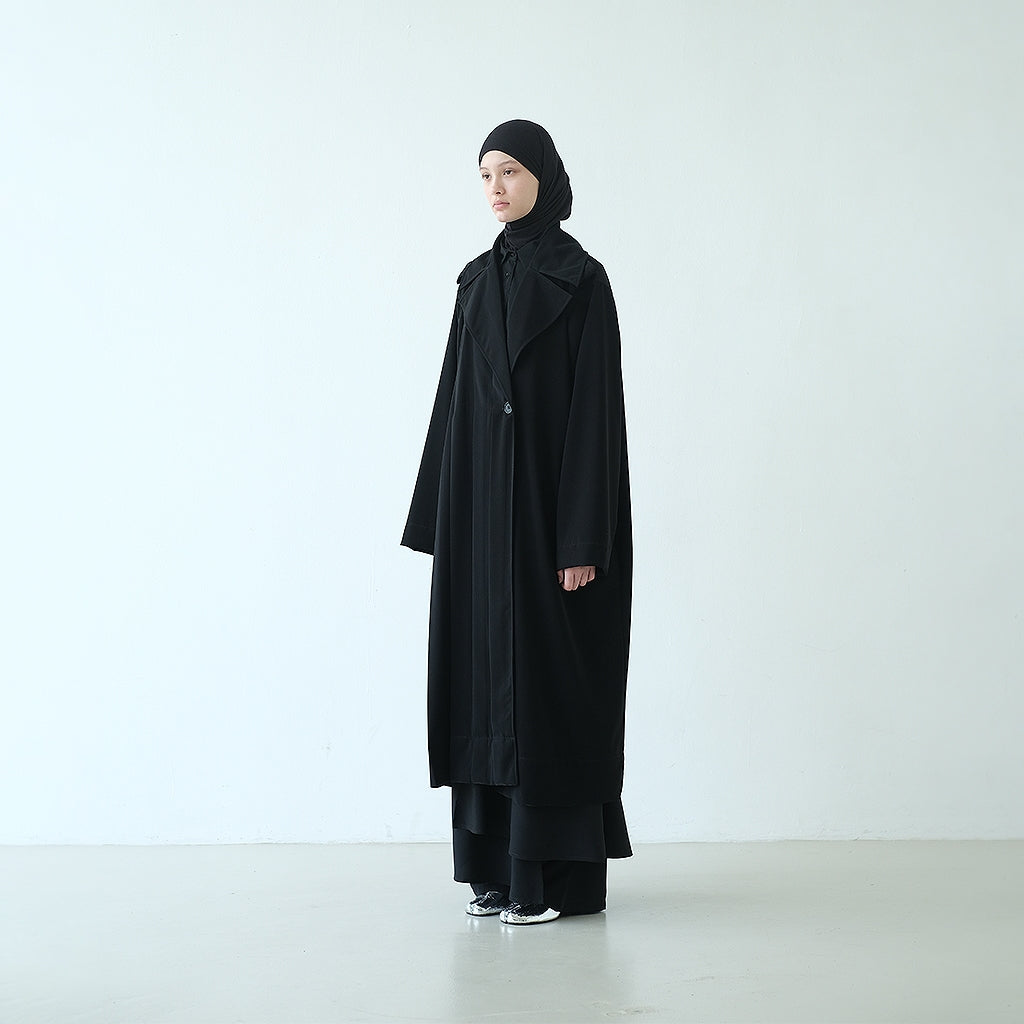 RASHAWL NISHIKI LONG PLEATED COAT