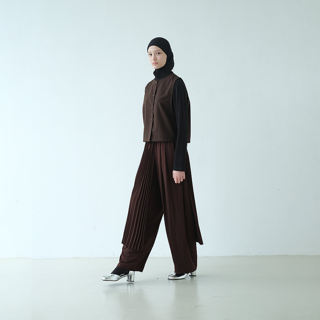 RASHAWL SHINMACHI PLEATED BARREL PANTS