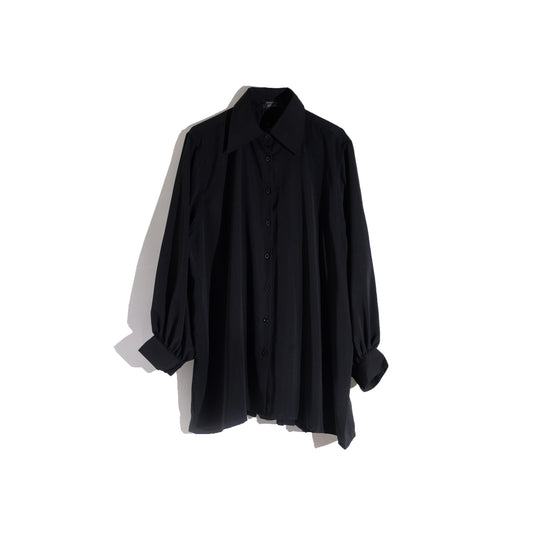 RASHAWL BUNDLING 5 (TALLINN SKIRT BLACK DAN MONOBE DADDY SHIRT WITH PLEATS BLACK)