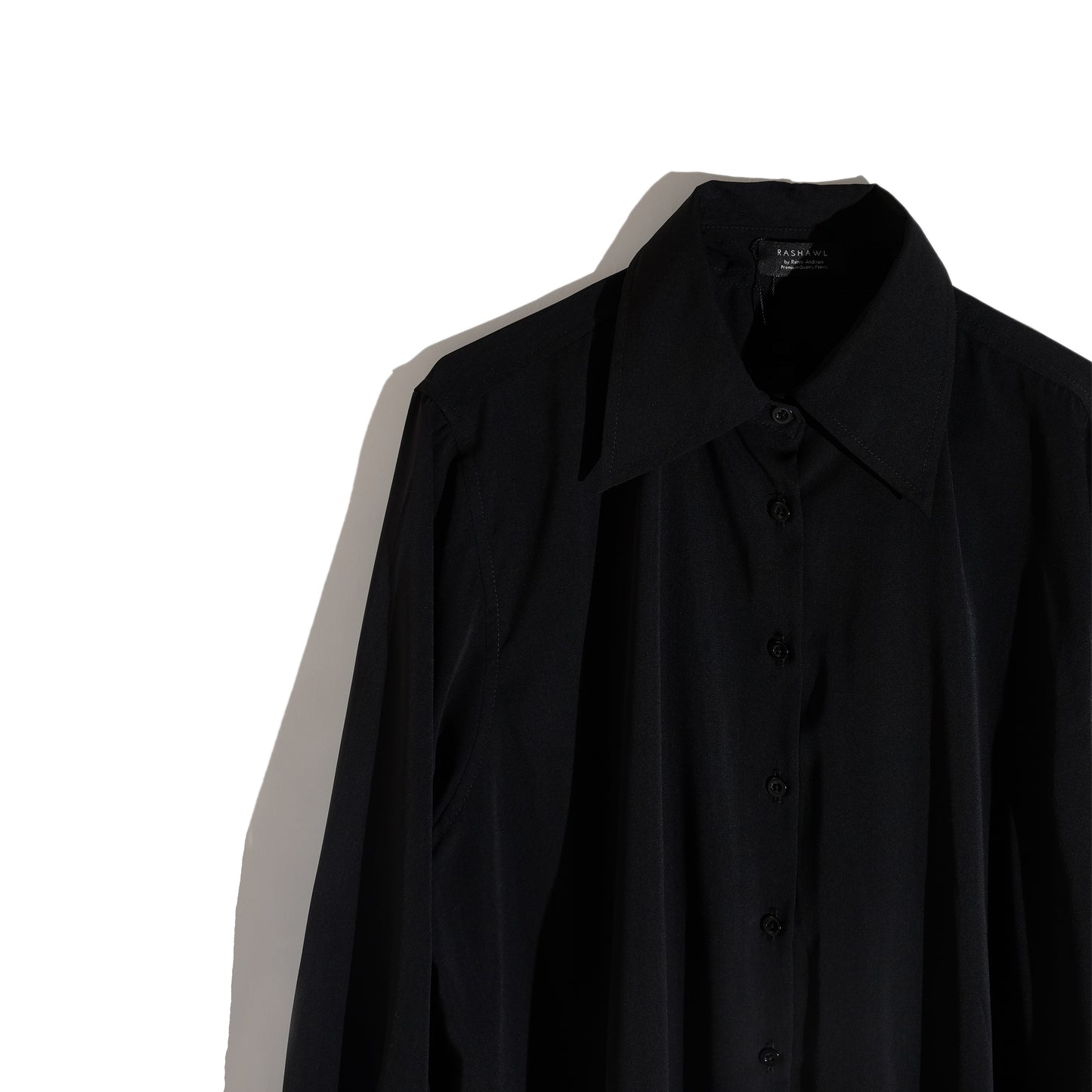 RASHAWL BUNDLING 5 (TALLINN SKIRT BLACK DAN MONOBE DADDY SHIRT WITH PLEATS BLACK)