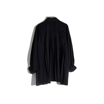RASHAWL BUNDLING 5 (TALLINN SKIRT BLACK DAN MONOBE DADDY SHIRT WITH PLEATS BLACK)