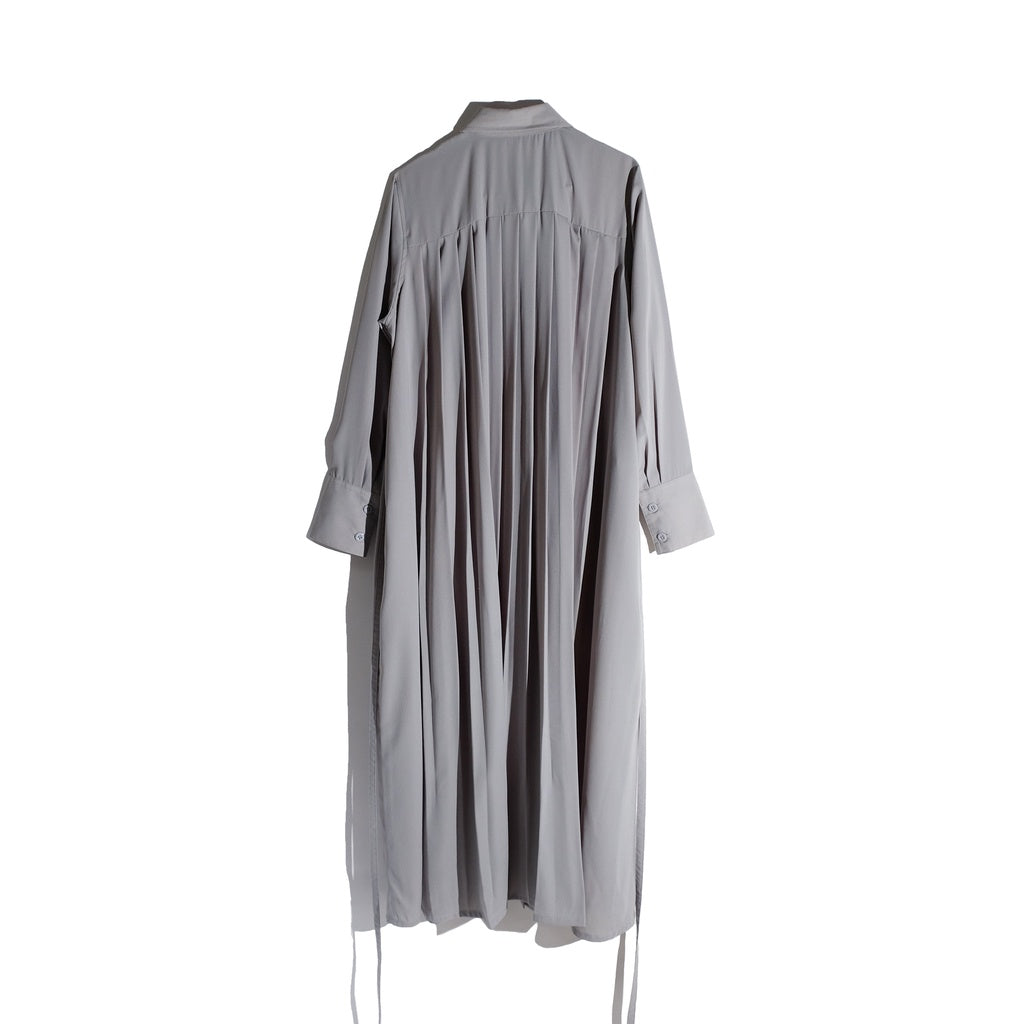 RASHAWL OMONO SHIRT DRESS BACK PLEATS