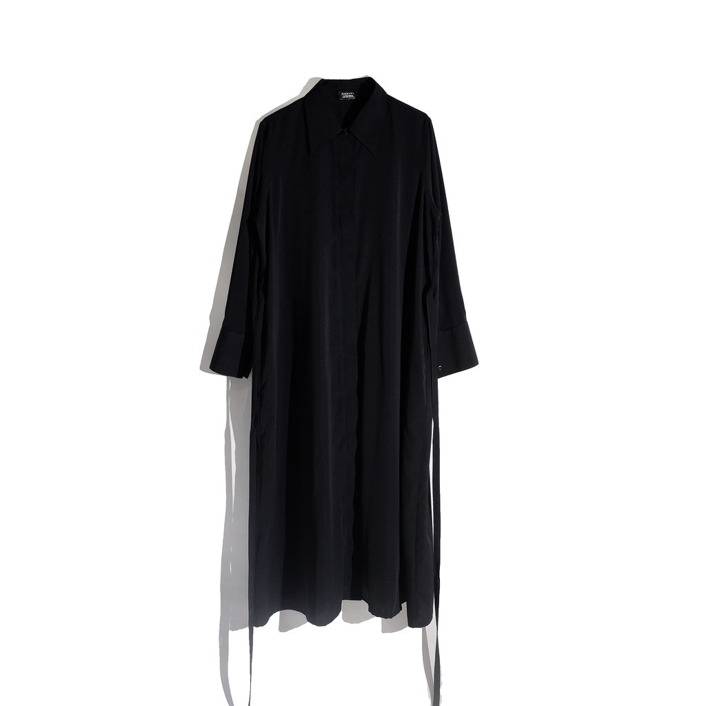 RASHAWL OMONO SHIRT DRESS BACK PLEATS