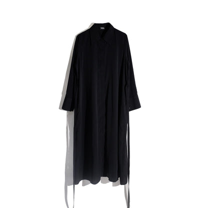 RASHAWL OMONO SHIRT DRESS BACK PLEATS