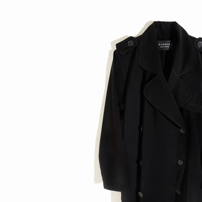 RASHAWL MATSUURA TRENCH COAT BACK PLEATS