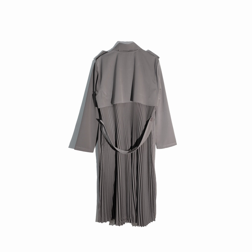 RASHAWL MATSUURA TRENCH COAT BACK PLEATS