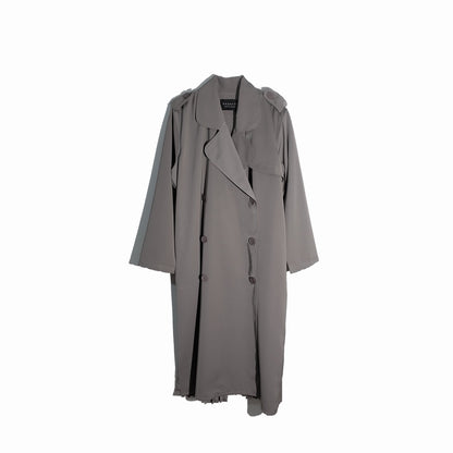 RASHAWL MATSUURA TRENCH COAT BACK PLEATS