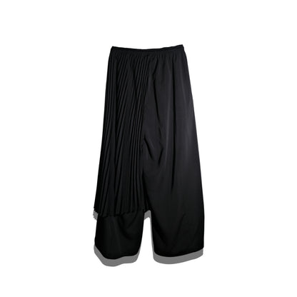 RASHAWL BUNDLING 3 (SHINMACHI PLEATED BARREL PANTS BLACK DAN DIANTHA VEST BLACK)
