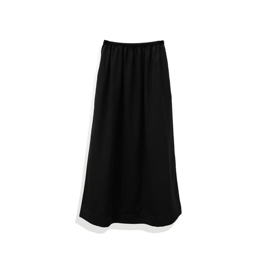 RASHAWL TSUBAKI SILK SKIRT BLACK