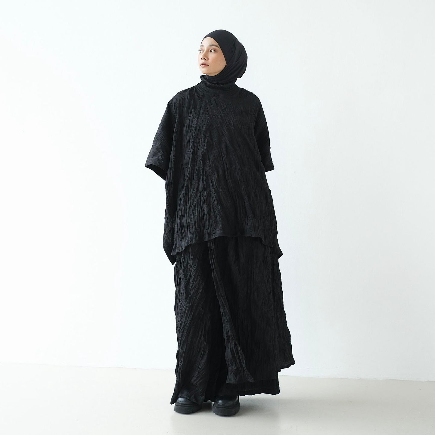 EARLY BIRD PRE ORDER RASHAWL NYMP LAYERED PANTS BLACK