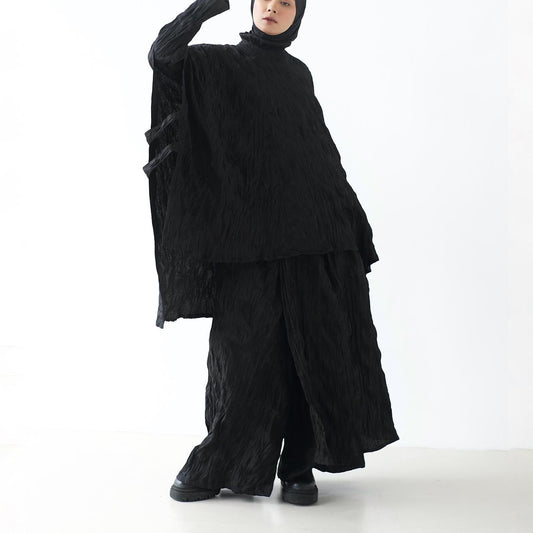EARLY BIRD PRE ORDER RASHAWL NYMP LAYERED PANTS BLACK